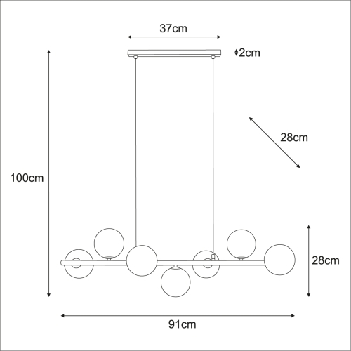Lampa wisząca K-5852 z serii FILO