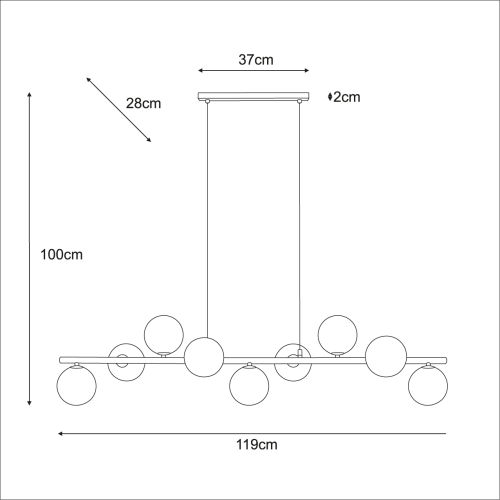 Lampa wisząca K-5853 z serii FILO