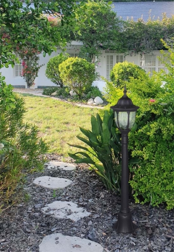 Lampa ogrodowa stojąca K-6007A/L CZARNY z serii VASCO