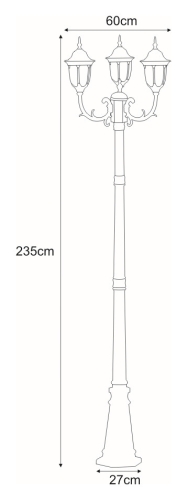 Lampa ogrodowa stojąca K-7007A2/3N CZARNY z serii VASCO
