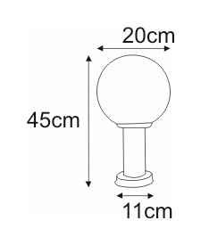 Lampa ogrodowa stojąca K-LP270-450 z serii ANA