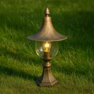 Lampa ogrodowa stojąca K-8128 CZARNY/ZŁOTY z serii BOSTON