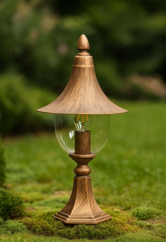 Lampa ogrodowa stojąca K-8128 CZARNY/ZŁOTY z serii BOSTON