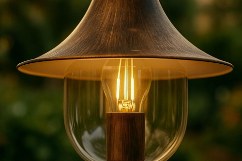 Lampa ogrodowa stojąca K-8128 CZARNY/ZŁOTY z serii BOSTON