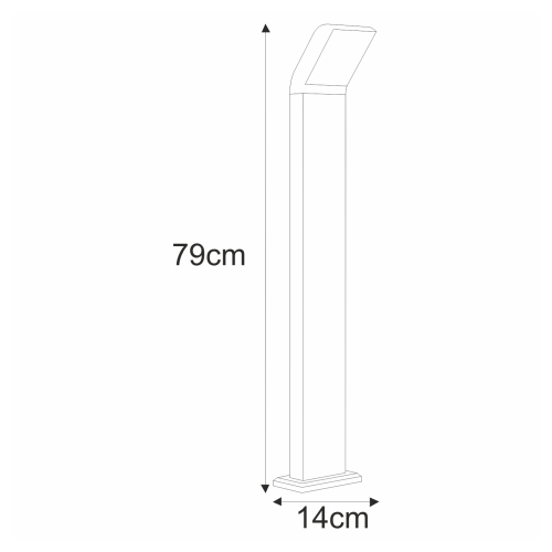 Lampa ogrodowa stojąca K-8148 z serii VIDAR