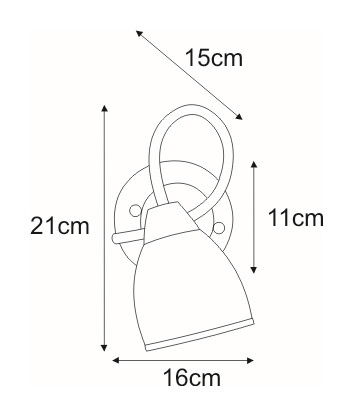 Kinkiet K-JSL-8090/1W CHR z serii SAMIRA