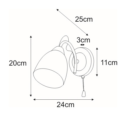 Kinkiet K-JSL-6218/1W CHR z serii ARON