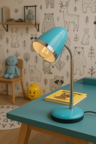 Lampka biurkowa K-MT-200 TURKUSOWY z serii KAJTEK