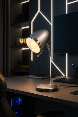 Lampka biurkowa K-MT-200 SREBRNY z serii KAJTEK