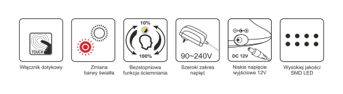 Lampka biurkowa K-BL1072 BIAŁY z serii MIDA