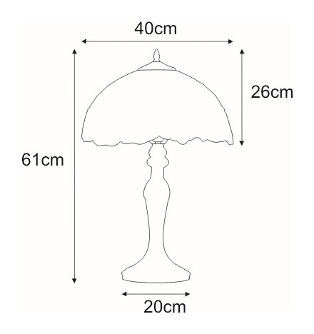Lampka stołowa / nocna K-G161122 z serii WITRAŻ