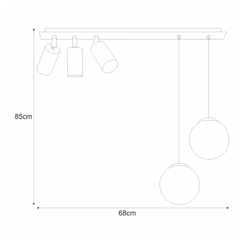 Lampa sufitowa K-4138 z serii ALBIO