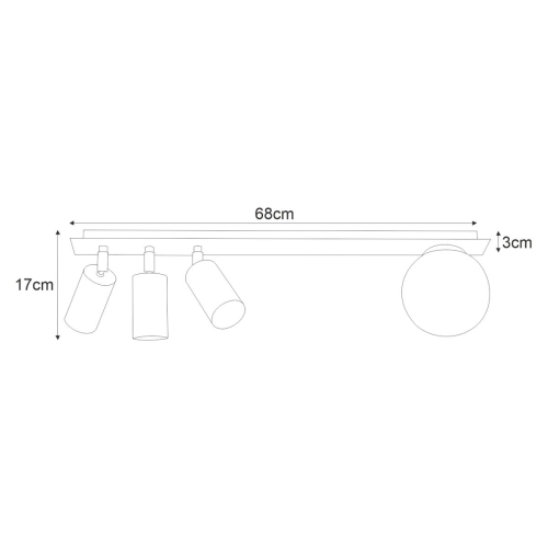 Lampa sufitowa K-4136 z serii ALBIO