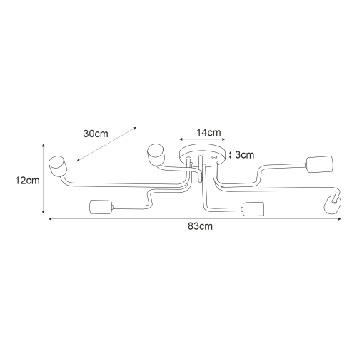 Lampa sufitowa K-4040 z serii PEKA