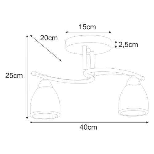Lampa sufitowa K-JSL-8090/2 AB z serii SAMIRA