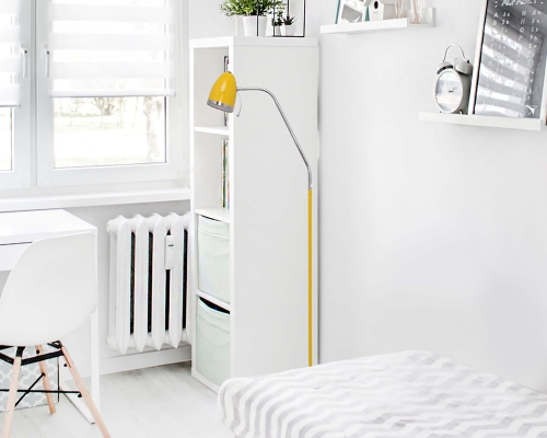 Lampa podłogowa K-MT-201 ŻÓŁTY z serii KAJTEK I