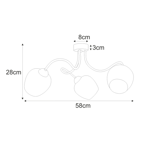 Lampa sufitowa K-5185 z serii BELLA