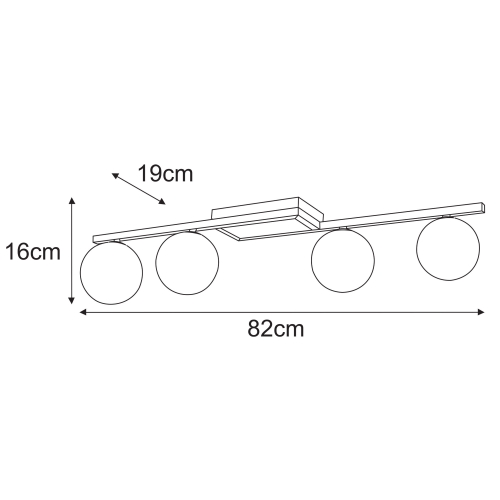 Lampa sufitowa K-5465 z serii PAXI