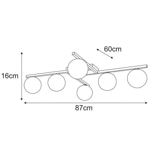 Lampa sufitowa K-5461 z serii KORFU