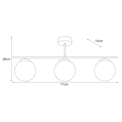 Lampa sufitowa K-5169 z serii GAMMA