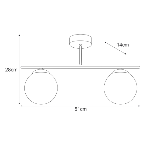 Lampa sufitowa K-5163 z serii DELTA