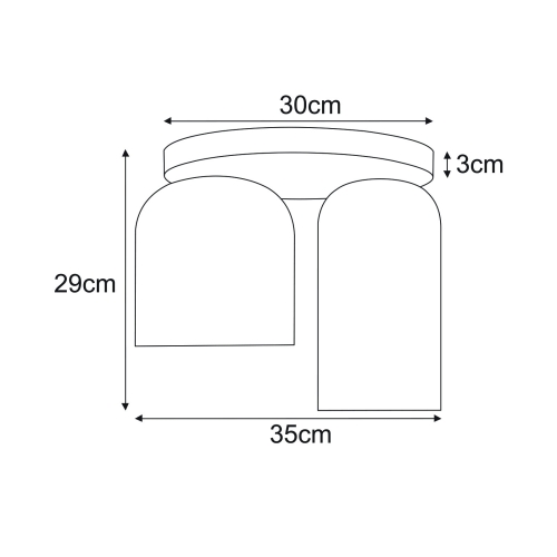 Lampa sufitowa K-5624 z serii CAPRI