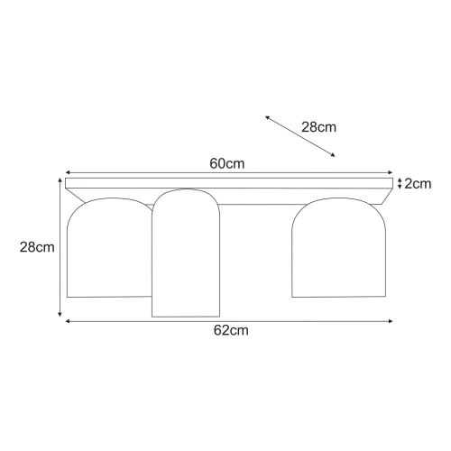 Lampa sufitowa K-5636 z serii INGA