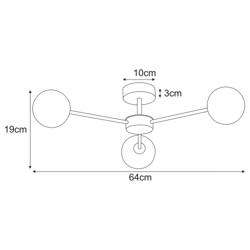 Lampa sufitowa K-5713 z serii JUKON