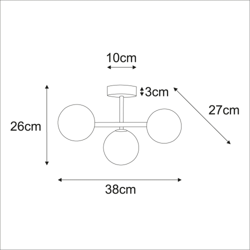 Lampa sufitowa K-5845 z serii LEMO