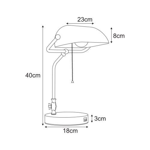Lampka bankierska K-MT-208 z serii BANK