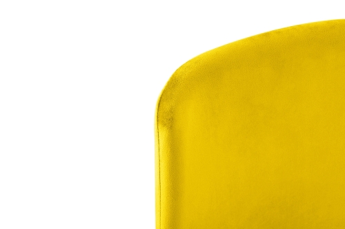 Krzesło DIEGO żółte - welur, podstawa czarno złota