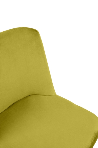Krzesło DIEGO jasnozielone - welur, podstawa czarno złota
