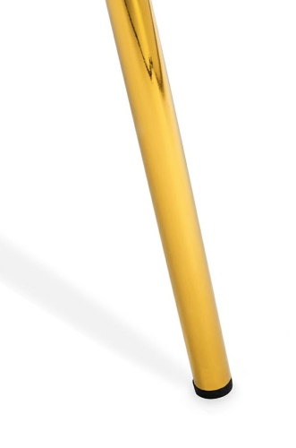 Krzesło MARGO żółte - welur, podstawa złota