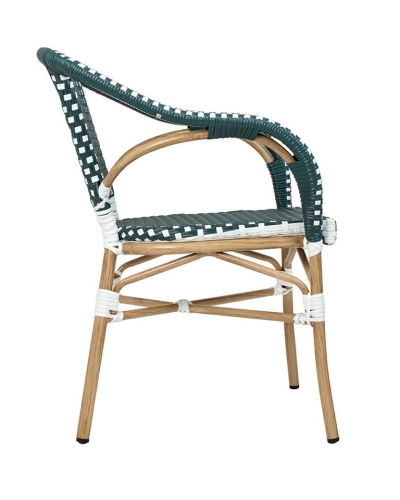 Krzesło ogrodowe CAFE MIRAMAR turkus / morski rattan