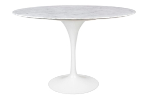 Stół TULIP MARBLE 120 CARRARA biały - marmur, metal