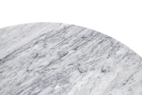 Stół TULIP MARBLE 120 CARRARA biały - marmur, metal