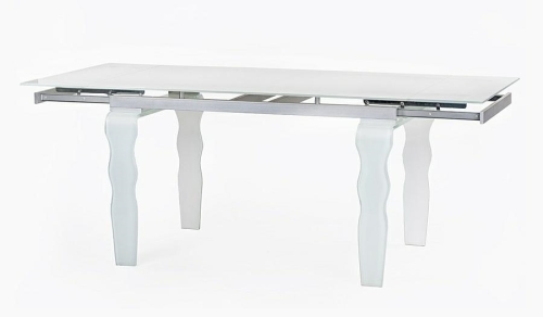 Stół szklany VENDOME OPTI WHITE 200-300 biały / rozkładany