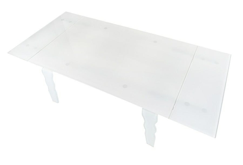 Stół szklany VENDOME OPTI WHITE 200-300 biały / rozkładany