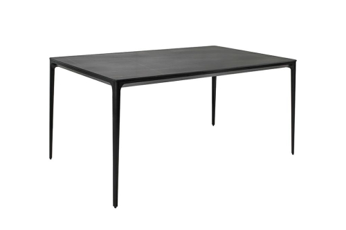 Stół SLIM 140x80 czarny - ceramiczny marmur, aluminium