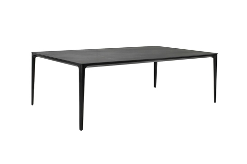 Stół SLIM 200x100 czarny - ceramiczny marmur, aluminium