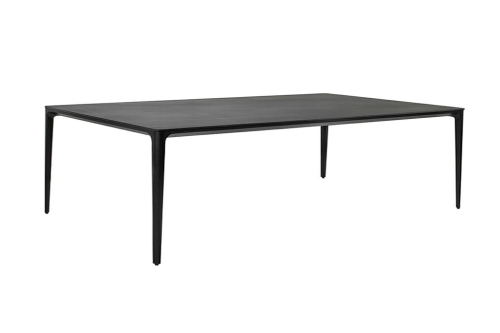 Stół SLIM 240x100 czarny - ceramiczny marmur, aluminium