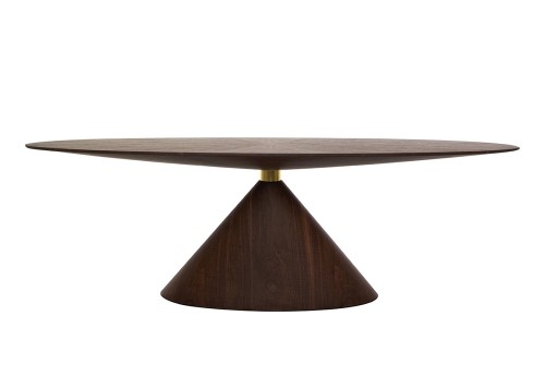 Stół UFO 240 brązowy, naturalny fornir