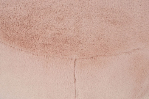 Fotel LOW TEDDY PINK różowy - stal