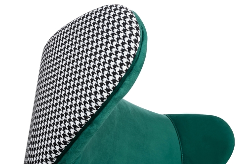 Fotel HAMPTON VELVET ciemny zielony - welur, metal