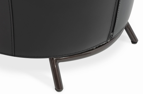 Fotel LOBBY TEDDY szary - stal, opal