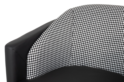 Fotel GUBI czarny - ekoskóra, metal