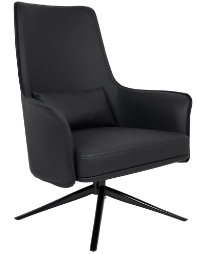 Fotel VICTOR czarny - PU, metal