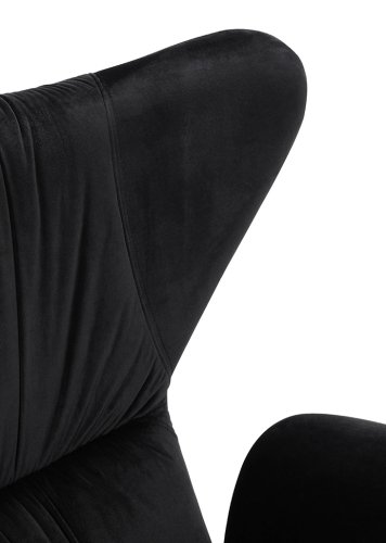 Fotel SHRIMP VELVET czarny / złoty