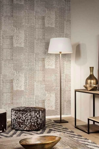 Tapeta Arte   Flamant Caractère Patchwork Flax A12050 wizualizacja