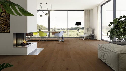 Podłoga drewniana ter Hürne Classic Collection Dąb  Reivo  Deska wizualizacja salon